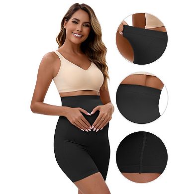 3 Packs Women's Maternity High Waist Thigh Slimmers for Under Dresses Comfort Pregnancy Shapewears