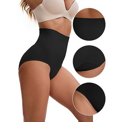 3 Packs Women's High Waisted Briefs Shapewear Tummy Control Shaping Underwears