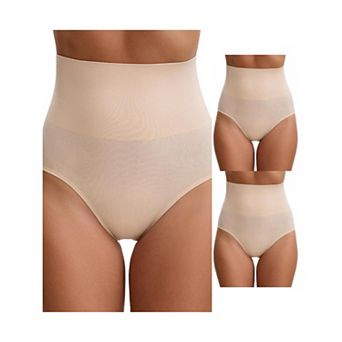 3 Packs Women's High Waisted Briefs Shapewear Tummy Control Shaping Underwears