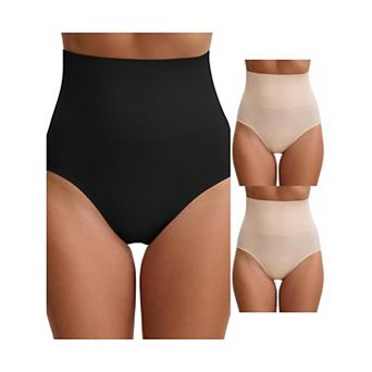3 Packs Women's High Waisted Briefs Shapewear Tummy Control Shaping Underwears