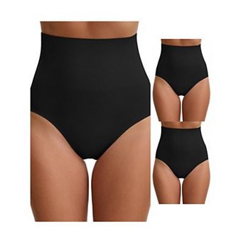 3 Packs Women's High Waisted Briefs Shapewear Tummy Control Shaping Underwears