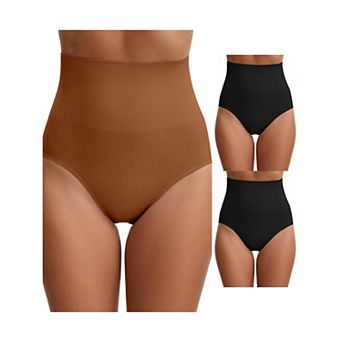 3 Packs Women's High Waisted Briefs Shapewear Tummy Control Shaping Underwears