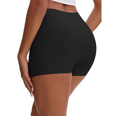 3 Packs Women's Seamless High Waist Tummy Slimming Control Panties Slip Shorts UnderDresses Boyshort
