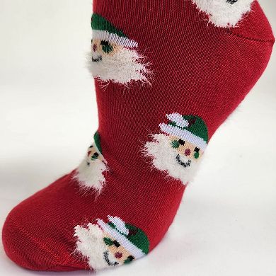 Women's 2 Pair Packs Colorful Christmas Crew Socks for the Holidays