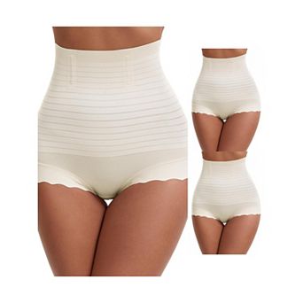 3 Packs Women's Tummy Control Shapewear Panties High Waisted Body Shaper Panty Boyshorts Underwears