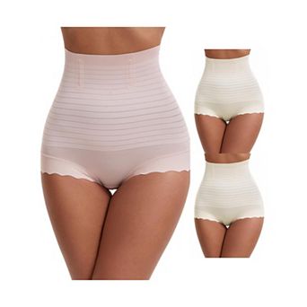 3 Packs Women's Tummy Control Shapewear Panties High Waisted Body Shaper Panty Boyshorts Underwears