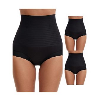 3 Packs Women's Tummy Control Shapewear Panties High Waisted Body Shaper Panty Boyshorts Underwears