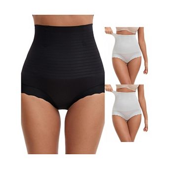 3 Packs Women's Tummy Control Shapewear Panties High Waisted Body Shaper Panty Boyshorts Underwears