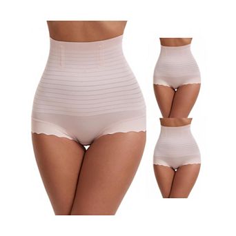 3 Packs Women's Tummy Control Shapewear Panties High Waisted Body Shaper Panty Boyshorts Underwears