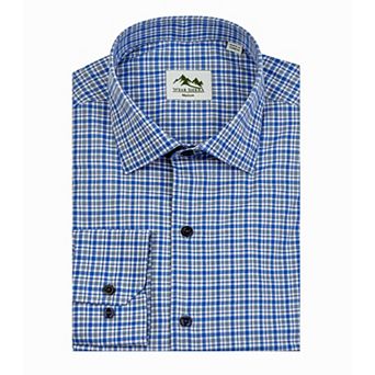 Wear Sierra Top Shelf Men's Turkish Cotton Long Sleeve Button Up Shirt in Plaid Pattern