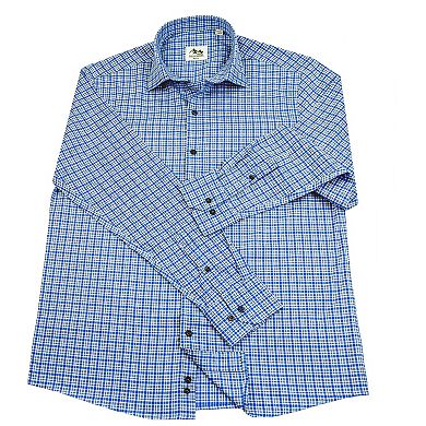 Wear Sierra Top Shelf Men's Turkish Cotton Long Sleeve Button Up Shirt in Plaid Pattern