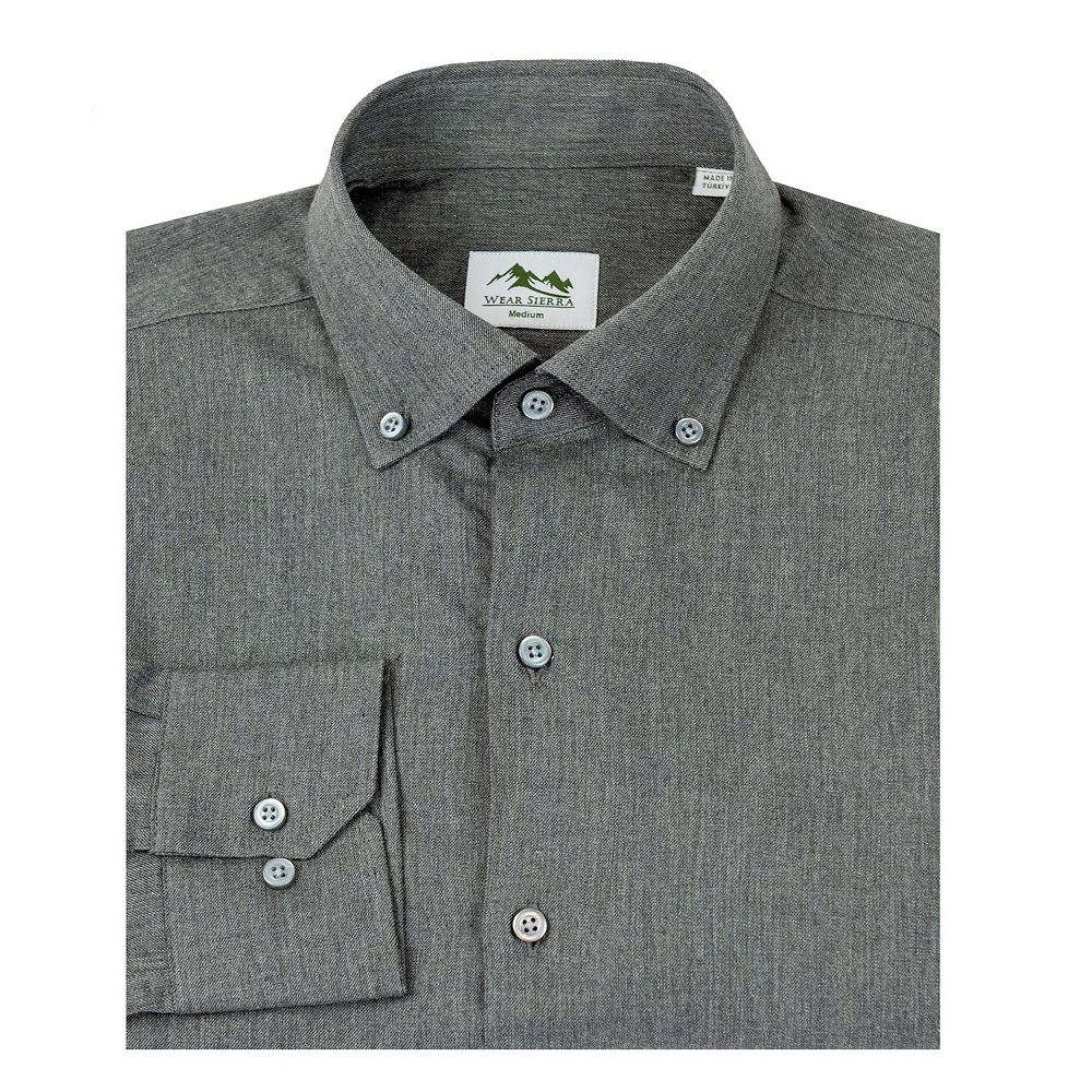 Wear Sierra Top Shelf Men's Turkish Cotton Long Sleeve Button Up Shirt in Blue Plaid, Perfect Casual Friday Shirt for Men main image 1