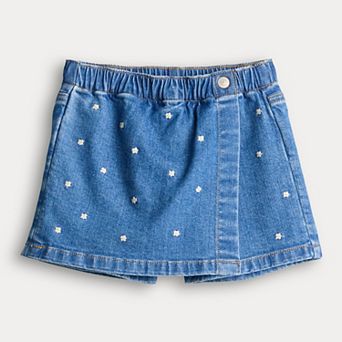 Girls 4-12 Jumping Beans® Embroidery Denim Skort