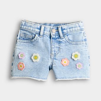Girls 4-12 Jumping Beans® Mid-Rise Embellished Jean Shorts