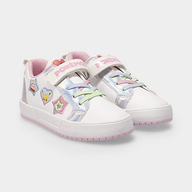 Pokemon Little Kids Lace-Up Sneakers With Velcro Strap