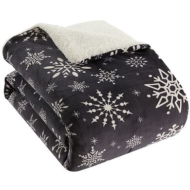 Nanshing Snowflakes 3-pc. Sherpa Comforter Set with Shams