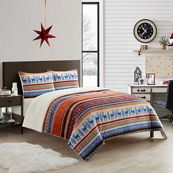 Nanshing Noelle 3 pc Sherpa Comforter Set with Shams