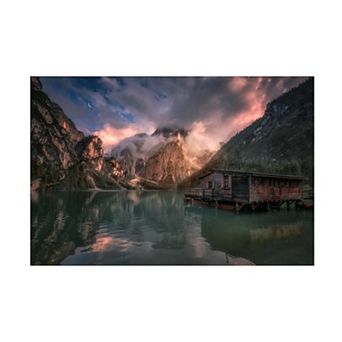 Trademark Fine Art David Martin Castan Lago Di Braies Canvas Art - 19 x 12 in
