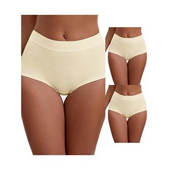 3 Packs Women's High Waist Tummy Control Elastic Waistband Comfortable Boyshorts