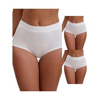 3 Packs Women's High Waist Tummy Control Elastic Waistband Comfortable Boyshorts
