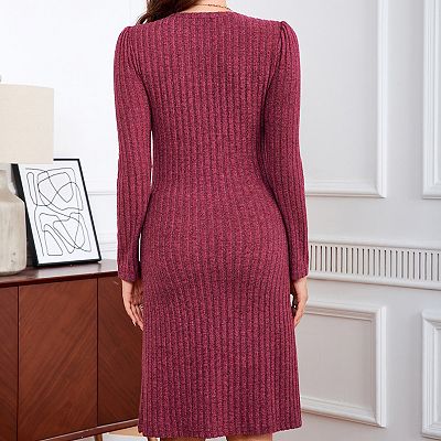 red maternity sweater dress Isabel Maternity Off the Shoulder Maternity Sweater Dress Dark Red Size  Large