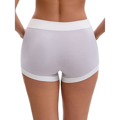 3 Packs Women's Low Waist Under the Bump Maternity BoyShorts Pregnancy Seamless Ladies Panties