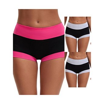 3 Packs Women's High Waisted Loose Classic Full Coverage Briefs Breathable Cotton Ladies Panties