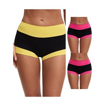 3 Packs Women's High Waisted Loose Classic Full Coverage Briefs Breathable Cotton Ladies Panties