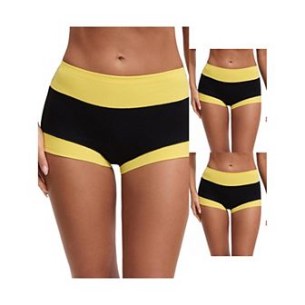 3 Packs Women's High Waisted Loose Classic Full Coverage Briefs Breathable Cotton Ladies Panties