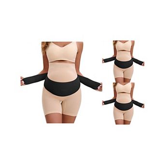 3 Packs Women's Maternity Belly Bands-Soft Breathable Pregnancy Belly Support Bands Adjustable Back