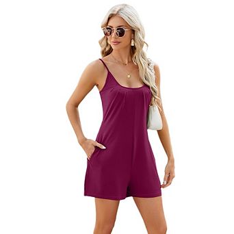 Womens Rompers Jumpsuits Summer Vacation Beach Outfits Shorts Overalls Jumpers Loose Casual Clothes