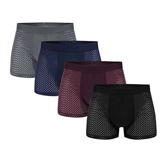 Men's 4-Pack Breathable Mesh Stretch Boxer Shorts