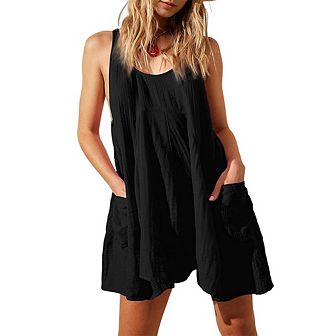 Womens Swimsuit Coverup Vacation Beach Cover Ups Spaghetti Straps Bathing Suit Sundress with Pocket