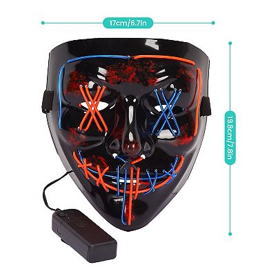 4 PACK Halloween Scary Mask LED Mask LED Purge Mask LED Light Up Mask