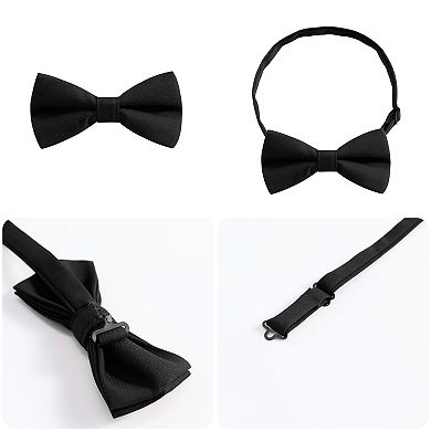 Men's Bespoke Pre-Tied Bow Tie - Solid Color Jacquard Unisex