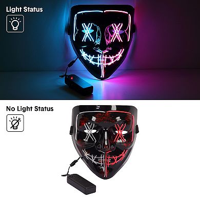 3 PACK Halloween Scary Mask LED Mask LED Purge Mask LED Light Up Mask