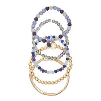 Emberly 5 pk Stretch Beaded Bracelet Set