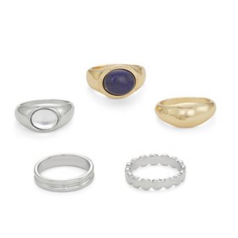 Emberly 5 pk Statement Ring Set