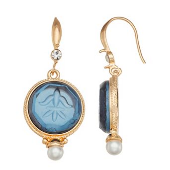 Emberly Gold Tone Vintage Drop Earrings