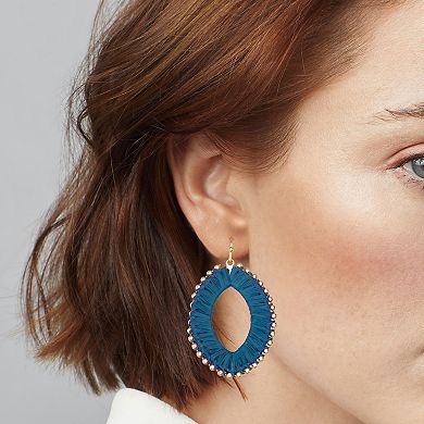 Emberly Gold Tone Wrapped Teardrop Earrings