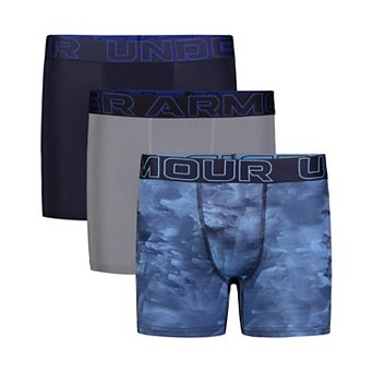 Boys 8-20 Under Armour 3 pk Performance Tech Print Boxer Briefs