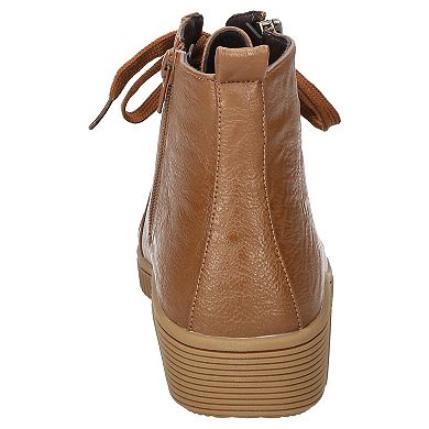 Easy Street Hollyann Women's Slip Resistant Ankle Boots with Zipper & Lace-Up Closure
