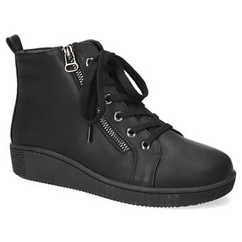 Easy Street Hollyann Women's Slip Resistant Ankle Boots with Zipper & Lace-Up Closure