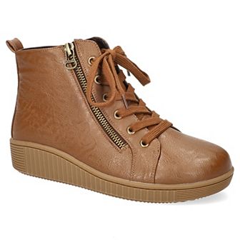 Easy Street Hollyann Women's Slip Resistant Ankle Boots with Zipper & Lace-Up Closure
