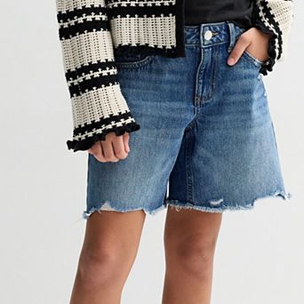 Girls 6-20 SO® Denim Baggy Bermuda Shorts in Regular & Plus Size