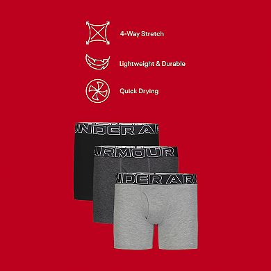 Boys 4-20 Under Armour 3-pk. Performance Cotton Boxer Briefs