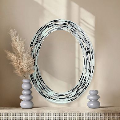 Head West Tile Framed Oval Wall Vanity Mirror