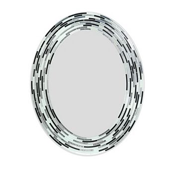 Head West Tile Framed Oval Wall Vanity Mirror