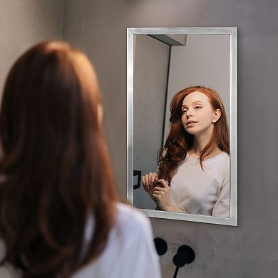 Head West Stainless Steel Framed Wall Mirror