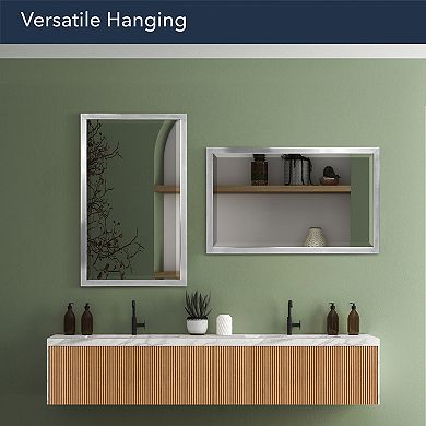 Head West Stainless Steel Framed Wall Mirror
